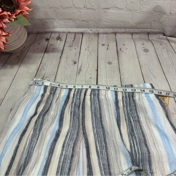 Zac & Rachel Striped Maxi Skirt Blue Gray taupe sz XL beach travel - Picture 4 of 6